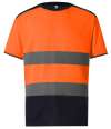 YK013 HVJ400 Yoko Hi-Vis Two Tone T-Shirt Orange / Navy colour image